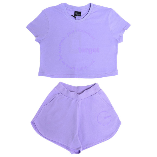 Target Παιδικό σετ Loose Set Crop Top S.Jersey & Shorts B/F Target Παιδικό σετ Loose Set Crop Top S.Jersey & Shorts B/F
